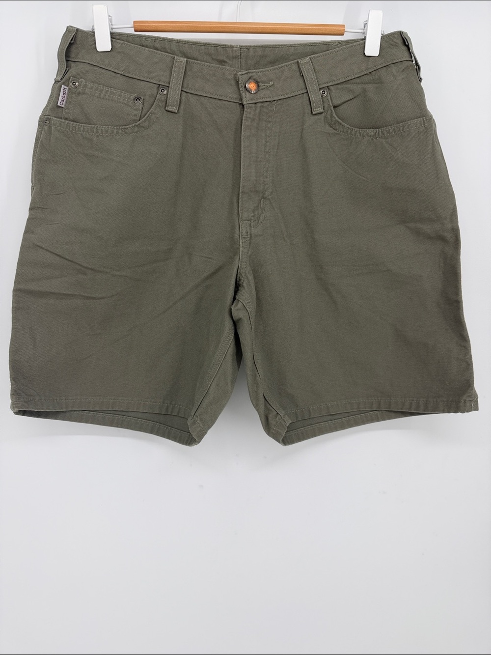 Vintage 2008 Carhartt‎ Olive Canvas Utility Carpenter Shorts Women’s 12